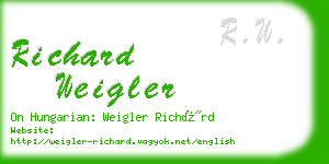 richard weigler business card